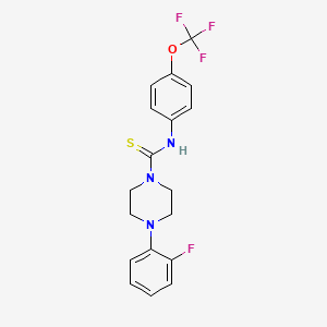 4-(2-fluorophenyl)-N-[4-(trifluoromethoxy)phenyl]piperazine-1-carbothioamide