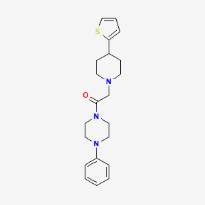 1-(4-Phenylpiperazin-1-yl)-2-(4-(thiophen-2-yl)piperidin-1-yl)ethanone