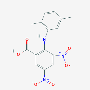 molecular formula C15H13N3O6 B2597419 2-(2,5-二甲基苯胺基)-3,5-二硝基苯甲酸 CAS No. 780758-56-7