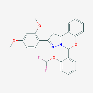 5-[2-(Difluoromethoxy)phenyl]-2-(2,4-dimethoxyphenyl)-1,10b-dihydropyrazolo[1,5-c][1,3]benzoxazine