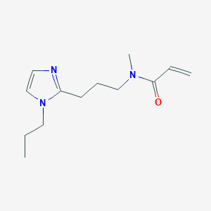 molecular formula C13H21N3O B2597422 N-Methyl-N-[3-(1-propylimidazol-2-yl)propyl]prop-2-enamide CAS No. 2249427-59-4