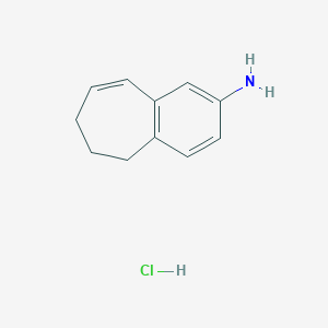 molecular formula C11H14ClN B2597425 6,7-dihydro-5H-benzo[7]annulen-2-amine hydrochloride CAS No. 1955514-98-3