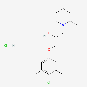 molecular formula C17H27Cl2NO2 B2597428 1-(4-Chloro-3,5-dimethylphenoxy)-3-(2-methylpiperidin-1-yl)propan-2-ol hydrochloride CAS No. 1215712-23-4