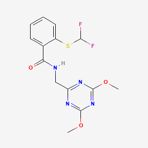 2-((difluoromethyl)thio)-N-((4,6-dimethoxy-1,3,5-triazin-2-yl)methyl)benzamide