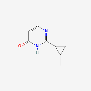 molecular formula C8H10N2O B2597441 2-(2-Methylcyclopropyl)-3,4-dihydropyrimidin-4-one CAS No. 1496334-19-0