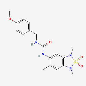 1-(4-Methoxybenzyl)-3-(1,3,6-trimethyl-2,2-dioxido-1,3-dihydrobenzo[c][1,2,5]thiadiazol-5-yl)urea