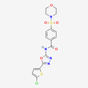 molecular formula C17H15ClN4O5S2 B2597463 N-(5-(5-chlorothiophen-2-yl)-1,3,4-oxadiazol-2-yl)-4-(morpholinosulfonyl)benzamide CAS No. 533872-34-3