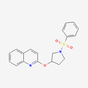 2-((1-(Phenylsulfonyl)pyrrolidin-3-yl)oxy)quinoline