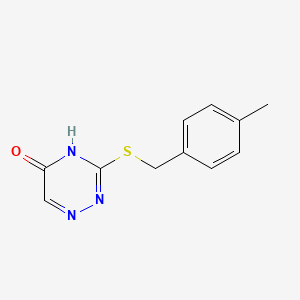 molecular formula C11H11N3OS B2597466 3-((4-methylbenzyl)thio)-1,2,4-triazin-5(4H)-one CAS No. 905765-74-4