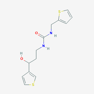 molecular formula C13H16N2O2S2 B2597473 1-(3-Hydroxy-3-(thiophen-3-yl)propyl)-3-(thiophen-2-ylmethyl)urea CAS No. 2034517-97-8