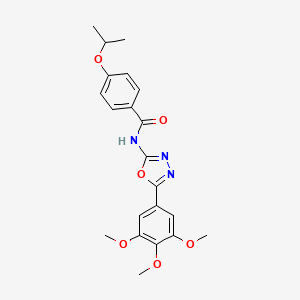 4-isopropoxy-N-(5-(3,4,5-trimethoxyphenyl)-1,3,4-oxadiazol-2-yl)benzamide