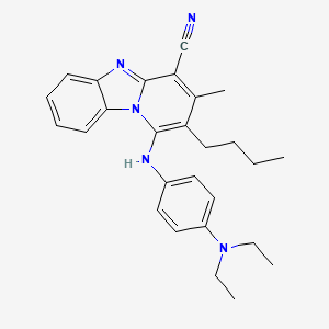 molecular formula C27H31N5 B2597476 2-Butyl-1-{[4-(diethylamino)phenyl]amino}-3-methylpyrido[1,2-a]benzimidazole-4-carbonitrile CAS No. 442572-78-3