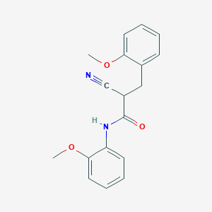 molecular formula C18H18N2O3 B2597480 2-cyano-N,3-bis(2-methoxyphenyl)propanamide CAS No. 1260946-86-8