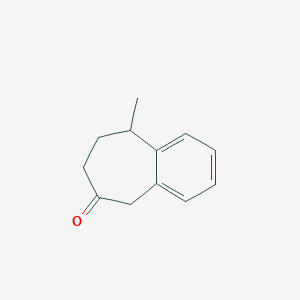 molecular formula C12H14O B2597483 9-Methyl-6,7,8,9-tetrahydro-5H-benzo[7]annulen-6-one CAS No. 206355-74-0