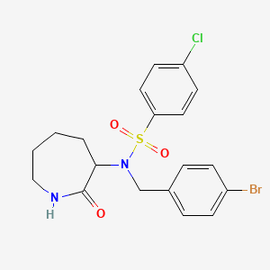 molecular formula C19H20BrClN2O3S B2597485 ELN 318463 racemate CAS No. 851600-86-7