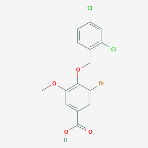 3-Bromo-4-[(2,4-dichlorobenzyl)oxy]-5-methoxybenzoic acid