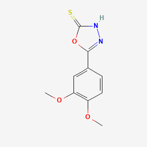molecular formula C10H10N2O3S B2597502 5-(3,4-Dimethoxyphenyl)-1,3,4-oxadiazole-2-thiol CAS No. 23269-91-2