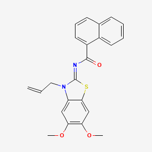 (Z)-N-(3-allyl-5,6-dimethoxybenzo[d]thiazol-2(3H)-ylidene)-1-naphthamide