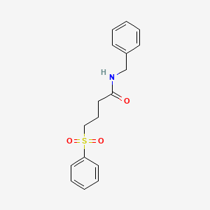 molecular formula C17H19NO3S B2597513 N-苯甲酰基-4-(苯磺酰基)丁酰胺 CAS No. 922849-88-5