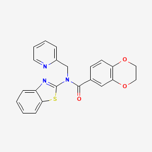 N-(benzo[d]thiazol-2-yl)-N-(pyridin-2-ylmethyl)-2,3-dihydrobenzo[b][1,4]dioxine-6-carboxamide