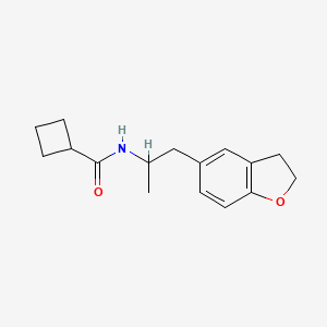 molecular formula C16H21NO2 B2597521 N-(1-(2,3-二氢苯并呋喃-5-基)丙-2-基)环丁烷甲酰胺 CAS No. 2034349-28-3