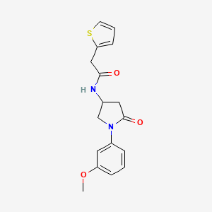 N-[1-(3-methoxyphenyl)-5-oxopyrrolidin-3-yl]-2-(2-thienyl)acetamide