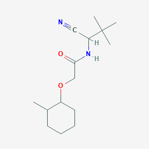 molecular formula C15H26N2O2 B2597530 N-(1-cyano-2,2-dimethylpropyl)-2-[(2-methylcyclohexyl)oxy]acetamide CAS No. 1384701-36-3