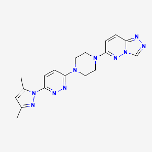 molecular formula C18H20N10 B2597532 3-(3,5-dimethyl-1H-pyrazol-1-yl)-6-(4-{[1,2,4]triazolo[4,3-b]pyridazin-6-yl}piperazin-1-yl)pyridazine CAS No. 2415574-13-7