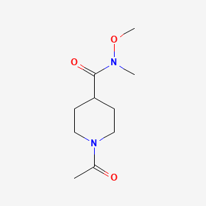 molecular formula C10H18N2O3 B2597533 1-乙酰基-N-甲氧基-N-甲基哌啶-4-甲酰胺 CAS No. 213886-98-7