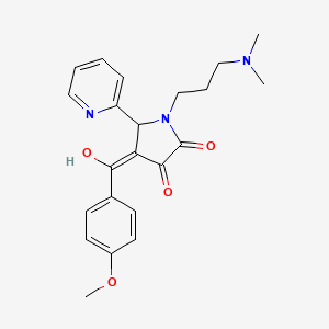 1-(3-(dimethylamino)propyl)-3-hydroxy-4-(4-methoxybenzoyl)-5-(pyridin-2-yl)-1H-pyrrol-2(5H)-one