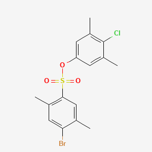 B2597536 4-Chloro-3,5-dimethylphenyl 4-bromo-2,5-dimethylbenzene-1-sulfonate CAS No. 2361882-24-6