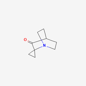 molecular formula C9H13NO B2597557 1-氮杂螺[双环[2.2.2]辛烷-2,1'-环丙烷]-3-酮 CAS No. 1954361-13-7