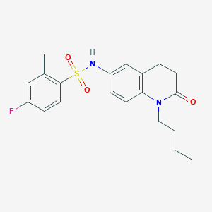 molecular formula C20H23FN2O3S B2597562 N-(1-butyl-2-oxo-1,2,3,4-tetrahydroquinolin-6-yl)-4-fluoro-2-methylbenzenesulfonamide CAS No. 941906-51-0