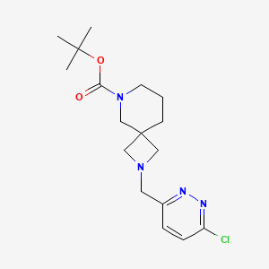 molecular formula C17H25ClN4O2 B2597570 Tert-butyl 2-[(6-chloropyridazin-3-yl)methyl]-2,8-diazaspiro[3.5]nonane-8-carboxylate CAS No. 2402830-90-2