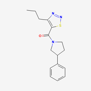 molecular formula C16H19N3OS B2597571 (3-Phenylpyrrolidin-1-yl)(4-propyl-1,2,3-thiadiazol-5-yl)methanone CAS No. 1208434-75-6