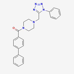 [1,1'-biphenyl]-4-yl(4-((1-phenyl-1H-tetrazol-5-yl)methyl)piperazin-1-yl)methanone
