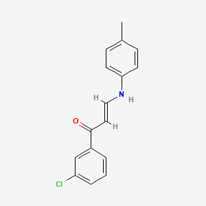 molecular formula C16H14ClNO B2597596 (2E)-1-(3-chlorophenyl)-3-[(4-methylphenyl)amino]prop-2-en-1-one CAS No. 1261027-45-5