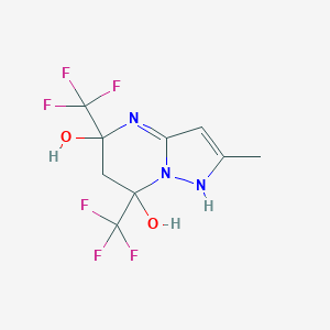 2-methyl-5,7-bis(trifluoromethyl)-1,6-dihydropyrazolo[1,5-a]pyrimidine-5,7-diol