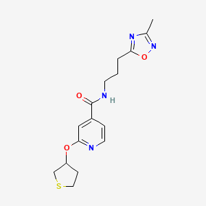 N-(3-(3-methyl-1,2,4-oxadiazol-5-yl)propyl)-2-((tetrahydrothiophen-3-yl)oxy)isonicotinamide