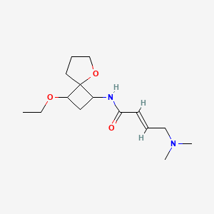 (E)-4-(Dimethylamino)-N-(3-ethoxy-5-oxaspiro[3.4]octan-1-yl)but-2-enamide