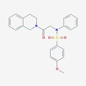 N-[2-(3,4-dihydroisoquinolin-2(1H)-yl)-2-oxoethyl]-4-methoxy-N-phenylbenzenesulfonamide