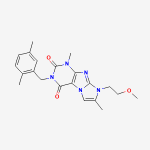 2-[(2,5-Dimethylphenyl)methyl]-6-(2-methoxyethyl)-4,7-dimethylpurino[7,8-a]imidazole-1,3-dione
