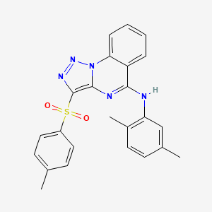 molecular formula C24H21N5O2S B2597625 N-(2,5-dimethylphenyl)-3-[(4-methylphenyl)sulfonyl][1,2,3]triazolo[1,5-a]quinazolin-5-amine CAS No. 899348-56-2