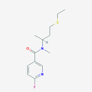 B2597634 N-[4-(ethylsulfanyl)butan-2-yl]-6-fluoro-N-methylpyridine-3-carboxamide CAS No. 1394685-39-2