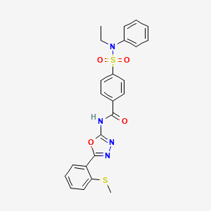 4-(N-ethyl-N-phenylsulfamoyl)-N-(5-(2-(methylthio)phenyl)-1,3,4-oxadiazol-2-yl)benzamide