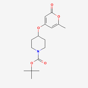 molecular formula C16H23NO5 B2597650 tert-butyl 4-((6-methyl-2-oxo-2H-pyran-4-yl)oxy)piperidine-1-carboxylate CAS No. 1798679-18-1