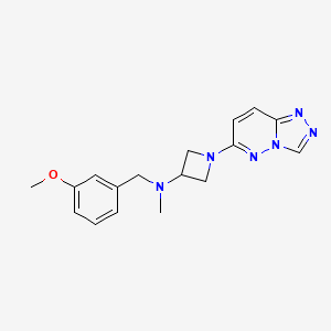 molecular formula C17H20N6O B2597652 1-([1,2,4]三唑并[4,3-b]哒嗪-6-基)-N-(3-甲氧基苄基)-N-甲基氮杂环丁烷-3-胺 CAS No. 2320667-36-3