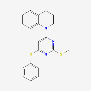 1-[2-(Methylsulfanyl)-6-(phenylsulfanyl)-4-pyrimidinyl]-1,2,3,4-tetrahydroquinoline