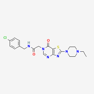 N-(4-chlorobenzyl)-2-(2-(4-ethylpiperazin-1-yl)-7-oxothiazolo[4,5-d]pyrimidin-6(7H)-yl)acetamide