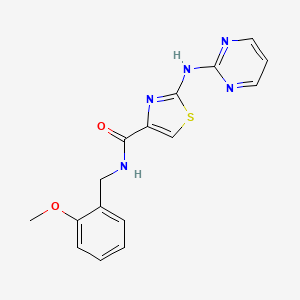 N-(2-methoxybenzyl)-2-(pyrimidin-2-ylamino)thiazole-4-carboxamide